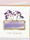 Fear not, for I am with you Christian With Sympathy Card - Isaiah 41:10 - Real Pressed Flowers sympathy flower