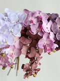 36.6"Faux Orchids-10heads in Purple/Pink, Artificial Phalaenopsis Orchid, DIY Office/Wedding/Home/Holiday/Kitchen Decoration, Gifts for Her faux plants