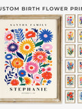 Custom Birth Flower Print Grandma's Garden Print Personalized Birth Flower Gift Mama's Garden Birth Month Flower Art Mother's Day Gift Ideas birthday flower