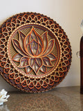 Lotus Mandala Wood Wall Art, Zen Decor, Spiritual Hanging house warming flower