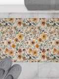 Flower Bath Mat, Botanical Bath Mat, Floral Shower Mat, Cottagecore Decor, House Warming Gift, Bath Mat Set, Memory Foam Bath Mat house warming flower
