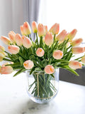 Real Touch Tulip Flowers Stem, (Pack of 10 Stem),Realistic Tulip Stem, DIY Floral, Spring Flowers, Spring Tulip Flowers Bundle silk flower