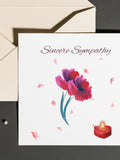 Floral Sympathy Card: 100% Recyclable Bereavement Card sympathy flower