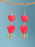 Romantic Roses Earrings Love Romance Flower