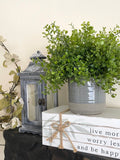Fake Plants in Gray Ceramic Pot, Artificial Greenery for Bathroom, Faux Plant for Office Desk, Realistic Houseplant, No watering needed faux plants