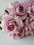 Dusty Rose Bunch: Pink Silk Artificial Flowers, DIY Wedding Decor silk flower