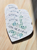 Bulk Wildflower Seed Paper Wedding Favors,  Seeded Heart Favour for Guests in Bulk seeds bulk