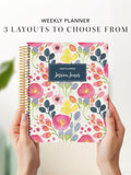 2027 planner custom | 7x9 student planner weekly calendar agenda daytimer / spring flowers FLOWER DELIVERY
