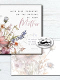 christian bible verse SYMPATHY card loss of your MOTHER - religious kjv watercolour flower painting scripture verse comfort kjv sympathy flower