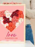 Self Love Quote, Valentines Day Wall Art, Trendy Self Affirmation Art Print, Digital Valentine Art, Self Love Art Print, Rose Wall Art Love Romance Flower
