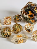 Wedding Flower Dice Set | Custom 20-Sided Dice Set | Dried Flower Dungeons and Dragons Dice Set | D4 -D20 Dice | Preserve Your Flowers wedding flower