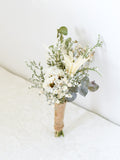 Eucalyptus & BabyÕs Breath Dried Flower Wedding Boutonniere wedding flower