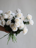 17" Morandi White Real Touch Roses, Aritificial Flowers, DIY Florals | Wedding/Home Decoration | Gifts For Her, DIY Bouquets/Centerpieces wedding flower