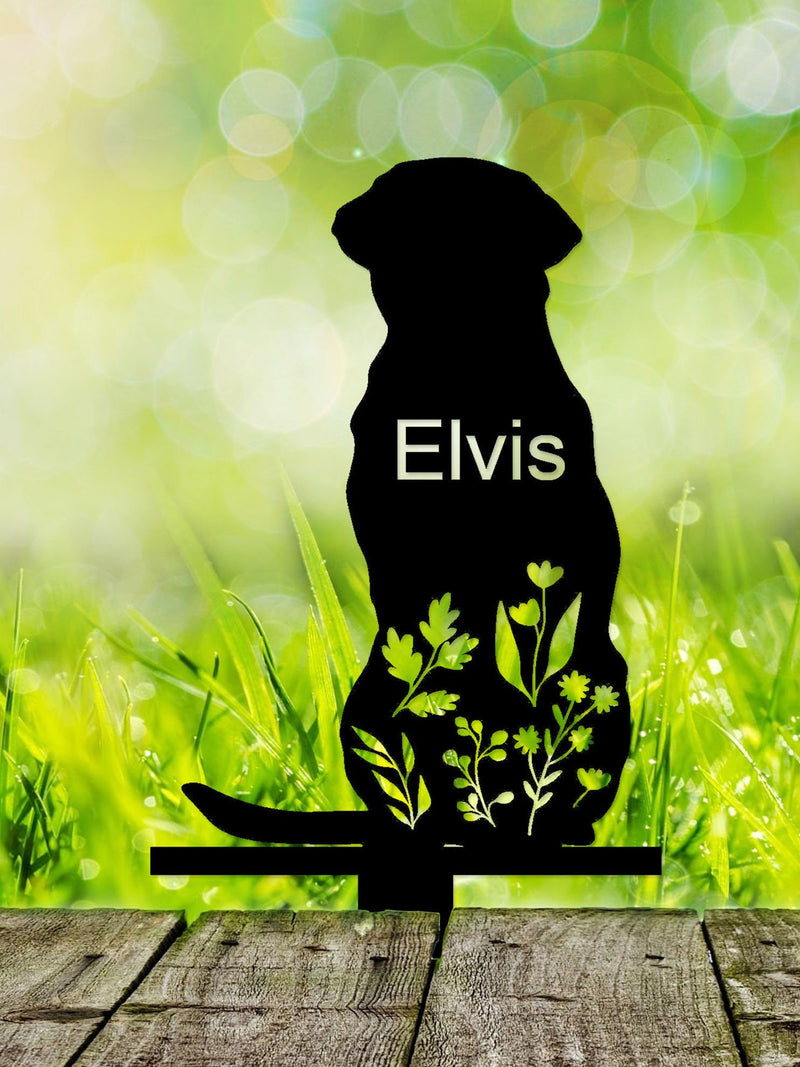 Dog Memorial Stake Personalized, Labrador Retriever Sign, Sympathy Sign, Pet Grave Marker, Remembrance Stake, Dog Garden Sign, Dog Loss Gift sympathy flower