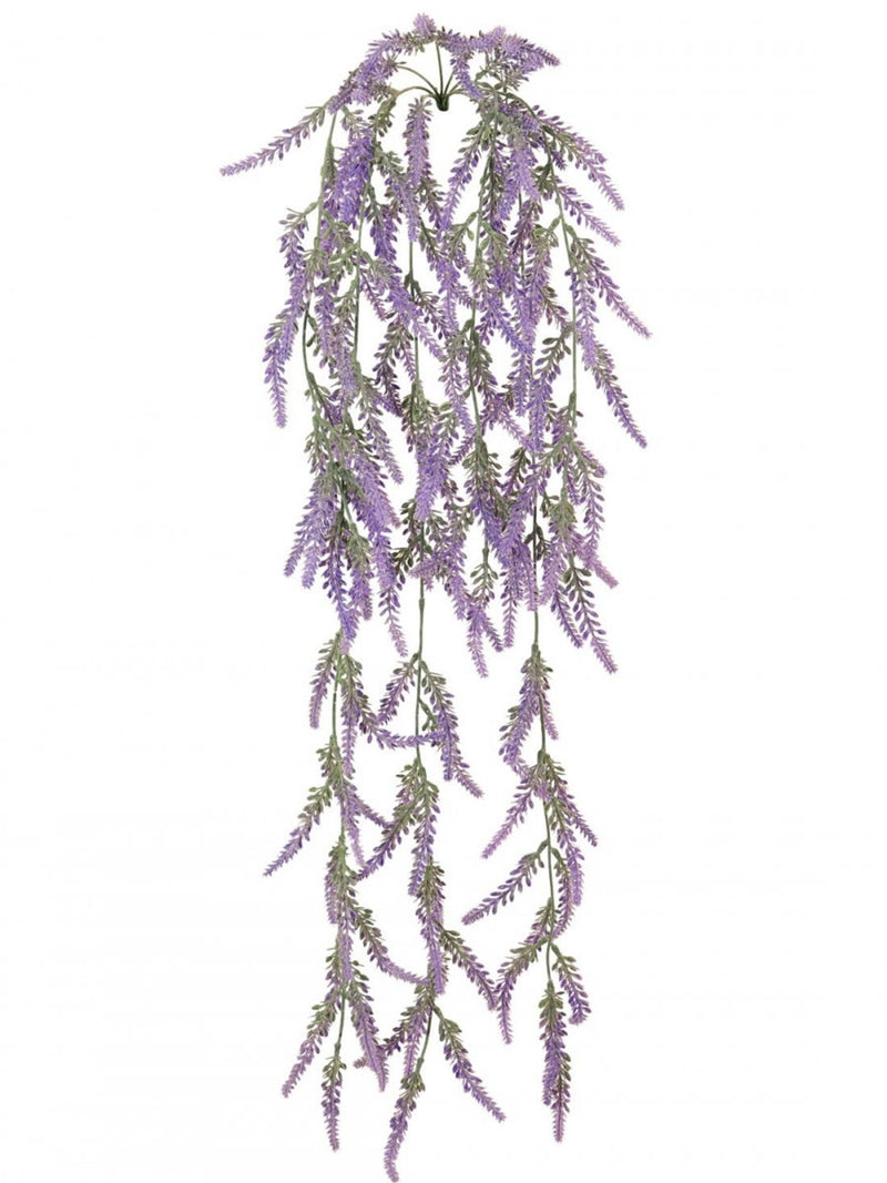 Artificial Trailing Flocked Heather in pot faux plants
