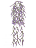 Artificial Trailing Flocked Heather in pot faux plants