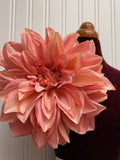 Large Pink Silk Flower Brooch: Women's Wedding Accessory silk flower