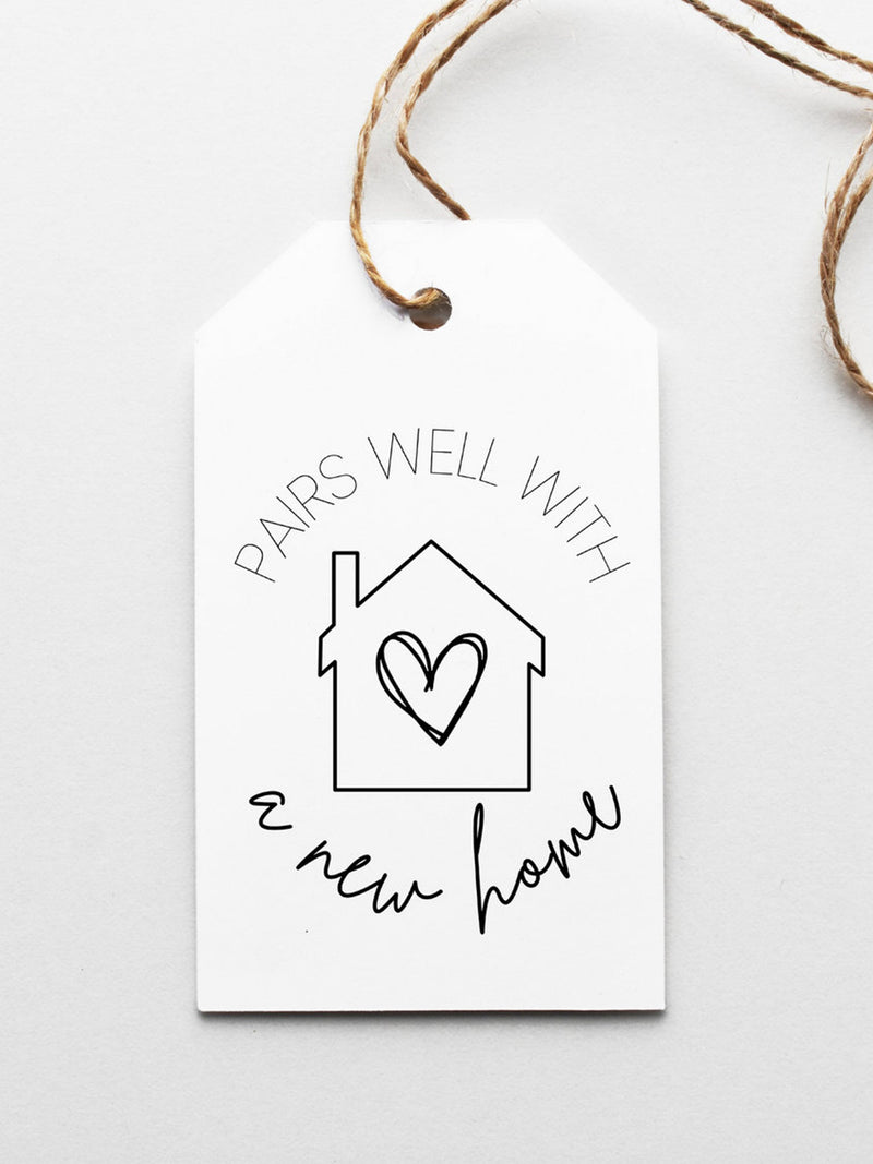Pairs Well with a New Home Gift Tags, Housewarming Gift, Wine Gift Tag, New Home Printable, Printable Gift Tag, Housewarming Party, DIY Gift house warming flower
