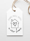 Pairs Well with a New Home Gift Tags, Housewarming Gift, Wine Gift Tag, New Home Printable, Printable Gift Tag, Housewarming Party, DIY Gift house warming flower