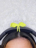Crochet Sprout Charm - headset accessory/wire management/bag accessory - TARIFFS COVERED flower spore