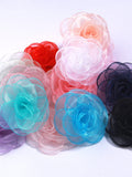7cm Multi Color Organza Fabric Rose Artificial Flower Silk Flower Head For DIY Wedding Party Home Decorations silk flower
