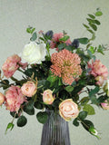 Rosey Ranunculus Bouquet: Faux Floral Arrangement, Home Decor silk flower