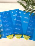 Vintage Pyrex Pattern Silk Screen Stencil: Daisy, Cornflower, Bluebird, Retro silk flower