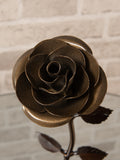 Personalized Bronze Stained Steel Rose Ð 8th or 19th Year Wedding Anniversary Gift ANNIVERSARY