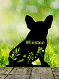 Personalized Dog Memorial Stake, French Bulldog Sign, Loss of Dog Grave Marker, Pet Remembrance Stake, Sympathy Outdoor Decor sympathy flower