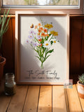 Birth Flower Family Bouquet Digital Print Download, Custom Birth Month Flower Art Print, Personalized Mothers Day Gift Ideas for Mom Grandma birthday flower
