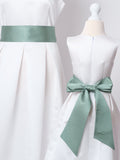 Silk sash belt matches perfectly the dress color, flower girl sash belt silk flower