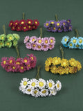 1/10Bundle Artificial Silk Small Daisy With Wire 8Colors Faux Flower Picks For DIY Crafts Cards Crown Scrapbook Decor Fake Flower silk flower