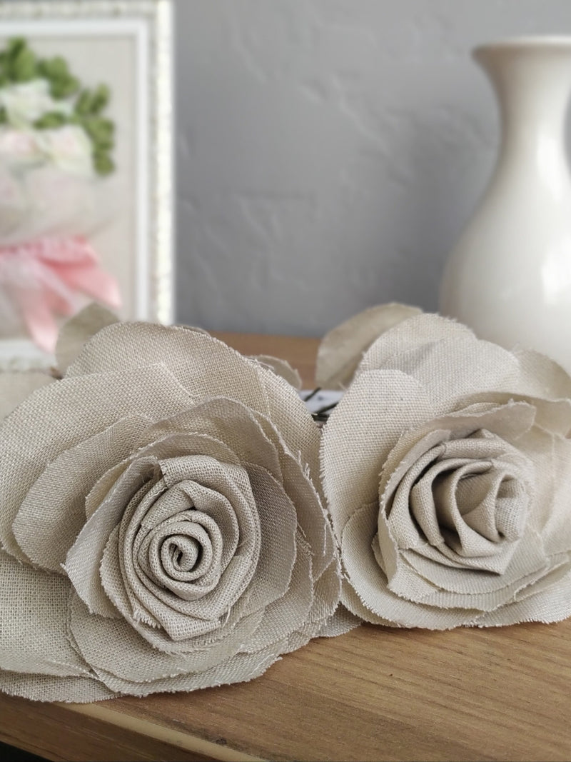Linen Rose with Long Stem, 4th Anniversary Gift ANNIVERSARY