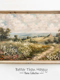 Vintage Church Landscape Print: Rustic Flower Path (Digital Download) house warming flower