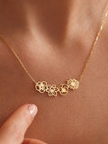 Dainty Birth Flower Necklace, Birth Flower Bouquet Necklace, Grandma Gift, Birth Flower Jewelry, Birth flower Family Gift, Mothers Day Gifts birthday flower
