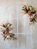 Bohemian Dusty Burnt Orange Silk Flowers Dried flowers Wedding arch,Flower Swag Backdrop,pampas Flower arbor, Boho Wedding Centerpieces flower spore