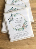Personalized Wildflower Seed Packet Favors, Baptism, Communion, Set of 12 seeds bulk