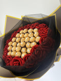 Glitter Rose Chocolate Bouquet Flowers Ferrero Rocher Lindt Birthday Anniversary Baby Shower Gift Ideas Bouquet