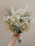 Baby Breath Daisy Eucalyptus Leaves Bridal Bouquet boho meadow bouquet  wildflower bouquet wedding flower