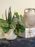 Realistic Artificial Indoor Plants, Fake Plants Mix in Ceramic Pot, Best Lifelike Silk Plants Home Decor, Realistic Faux Plant Table Garden faux plants