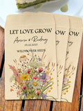 Wedding Seed Packet Favors in Bulk/Let Love Grow/Custom Wedding Wildflower Seed Packet/Seed Included/Bulk Wedding Gifts/Valentine's Day Gift wedding flower