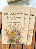 Wedding Seed Packet Favors in Bulk/Let Love Grow/Custom Wedding Wildflower Seed Packet/Seed Included/Bulk Wedding Gifts/Valentine's Day Gift flower seeds
