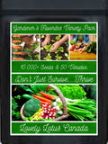 Vegetable Seeds 10,000+ Vegetable, Fruit, Herbs & Flower Seed Kit- 25 Packs 50+ Varieties + 2 Bonus Packs 500+ Herb Blend 25+ Morning Glory seeds bulk