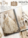 Vintage Wedding Junk Journal Pages, Digital Scrapbook Paper Kit, Bridal Printable, Flowers Collage Sheet, Marriage Love, Love Ephemera Love Romance Flower