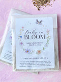 12 Personalized Baby Shower Seed Packet Favors, Wildflower Mix (12 Pack) seeds bulk