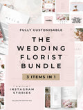 Wedding Florist Bundle Canva Templates | Pricing Brochure + Social Media wedding flower