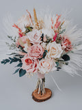 Blush pink eucalyptus Bridal bouquet/Dried flower bouquet/Wedding bouquet/Pampas bouquet/Boho bouquet/Outdoor bouquet/ Bouquet