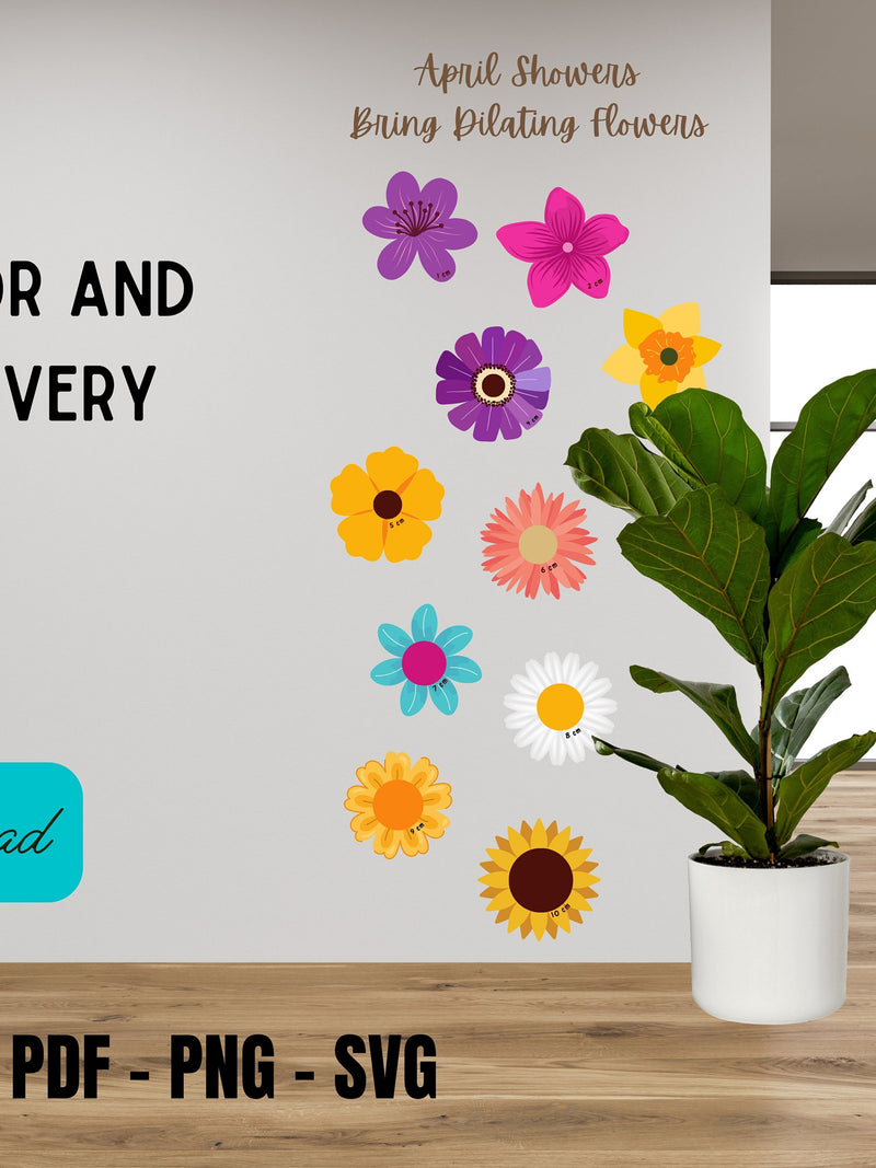 Dilation Flowers Art: OB-GYN Decor (Digital Download) FLOWER DELIVERY