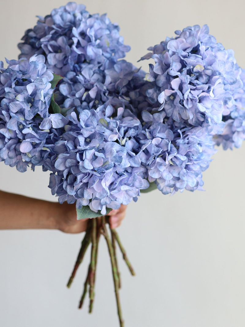 20" Blue Dried-Look Faux Hydrangeas, Fake Spring Summer Artificial Hydrangeas Branch, DIY Forals/Wedding Home Decor/DIY Bouquets, Gifts FLOWER DELIVERY