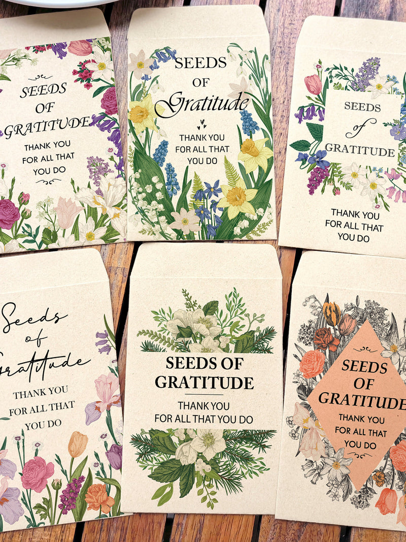 Personalized Thank You Seed Packets/Seeds of Gratitude/Baby Shower, Mothers Day Favor/Appreciation Gift/Gratitude Seed Packet/Realtor Gifts seeds bulk
